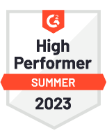 G2 High Performer - Summer 2023 Badge